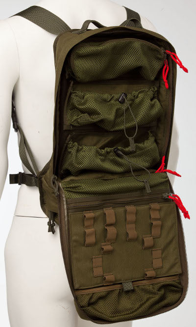 Trauma Bag 112 in Military Green for combat medics on USMIH Grid, supports card and cryptocurrency payments including Bitcoin.