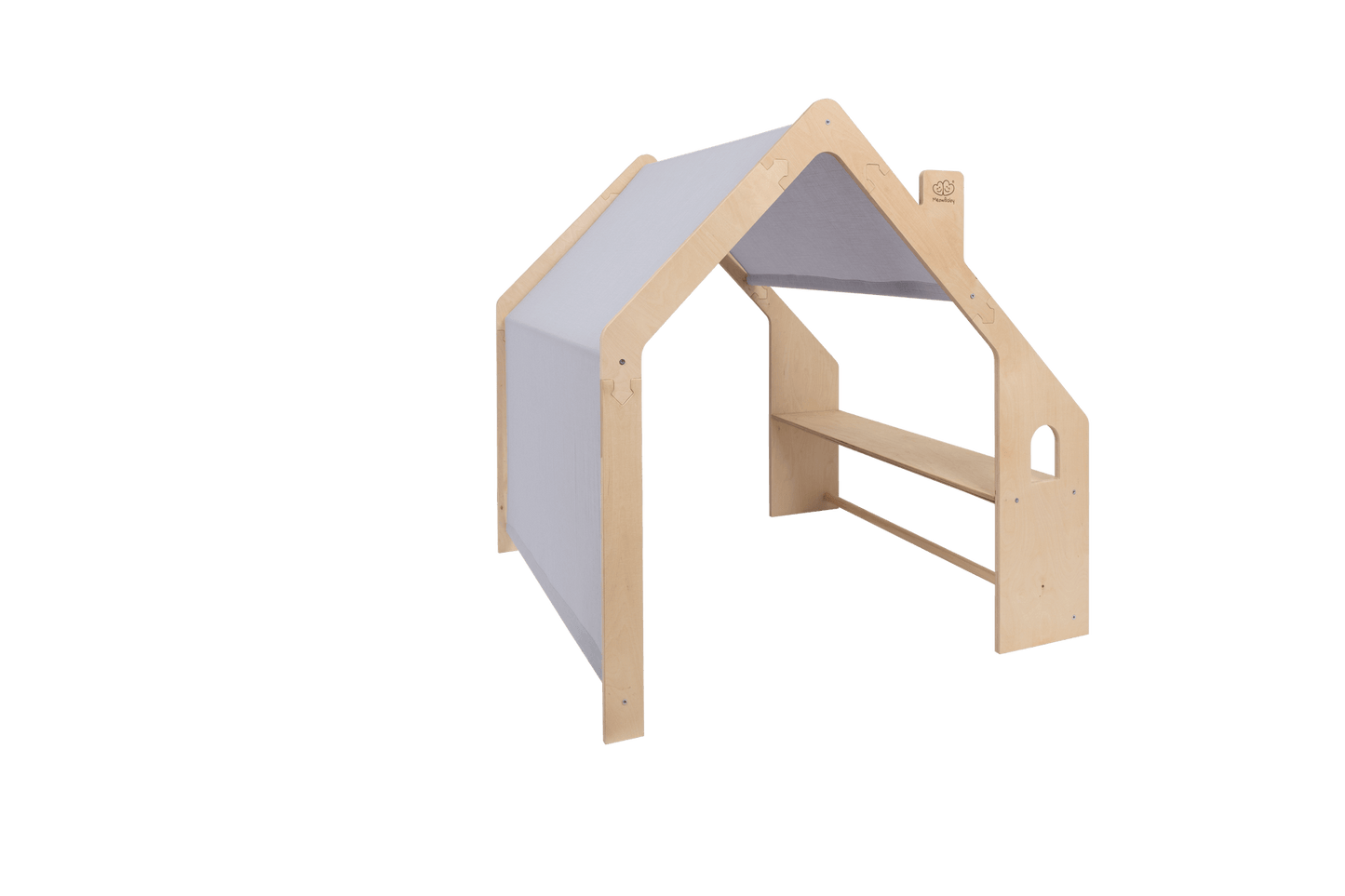 MeowBaby Wooden House for Kids with Blue Roof - Charming, Stylish Gift Idea Available Online at USMIH. Buy with Bitcoin.