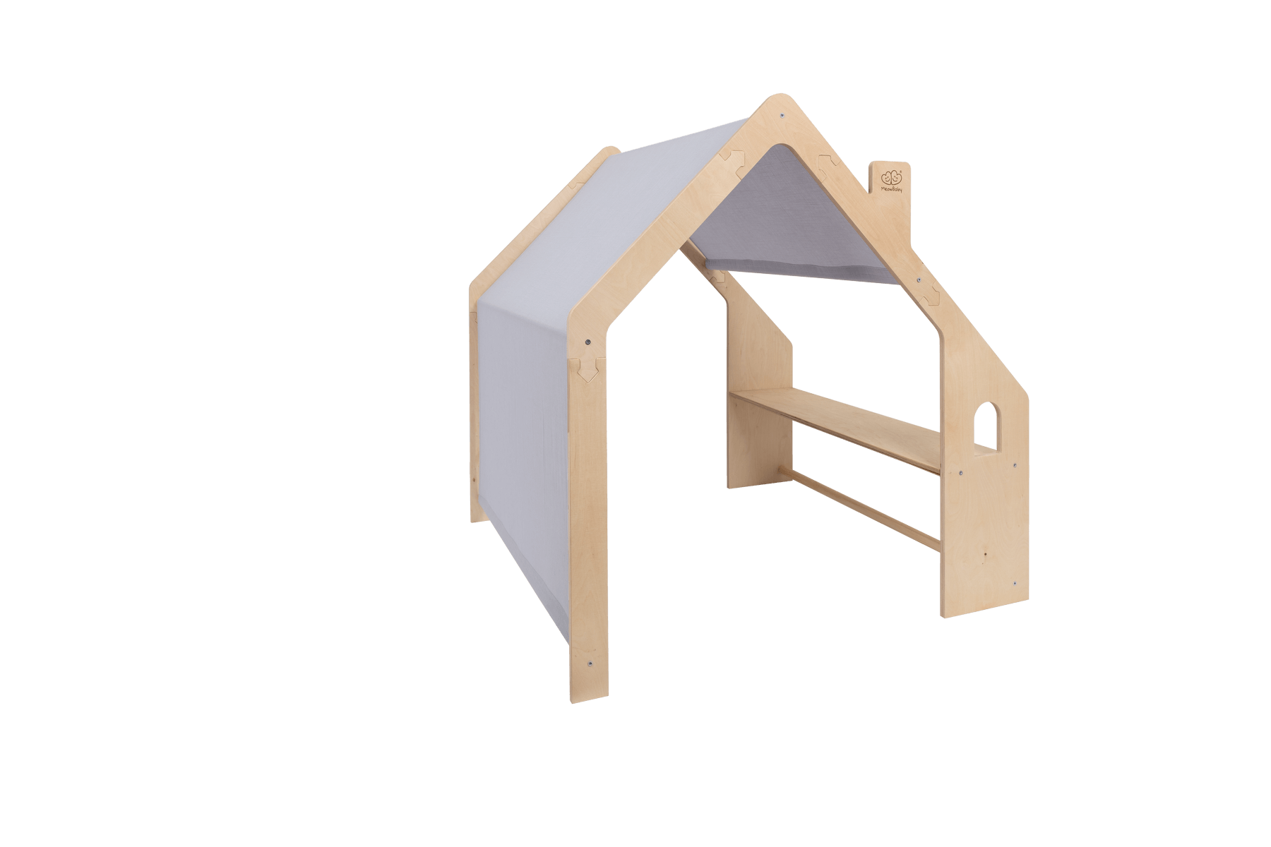 MeowBaby Wooden House for Kids with Blue Roof - Charming, Stylish Gift Idea Available Online at USMIH. Buy with Bitcoin.