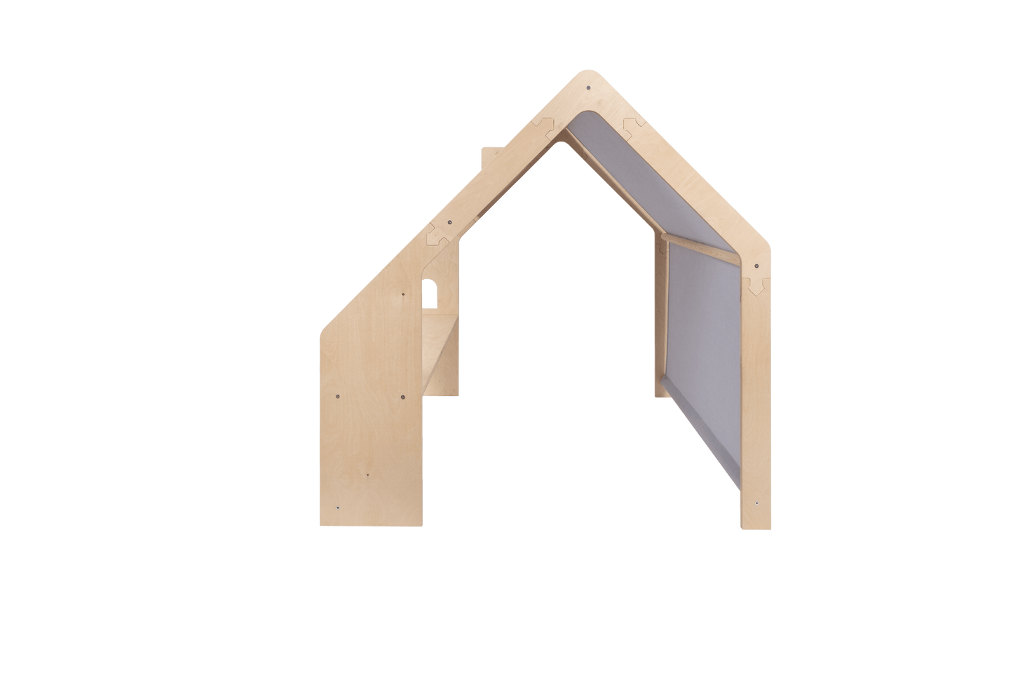 MeowBaby Natural Wooden House for Kids with Blue Roof, perfect as a stylish, unique gift from USMIH, available online.