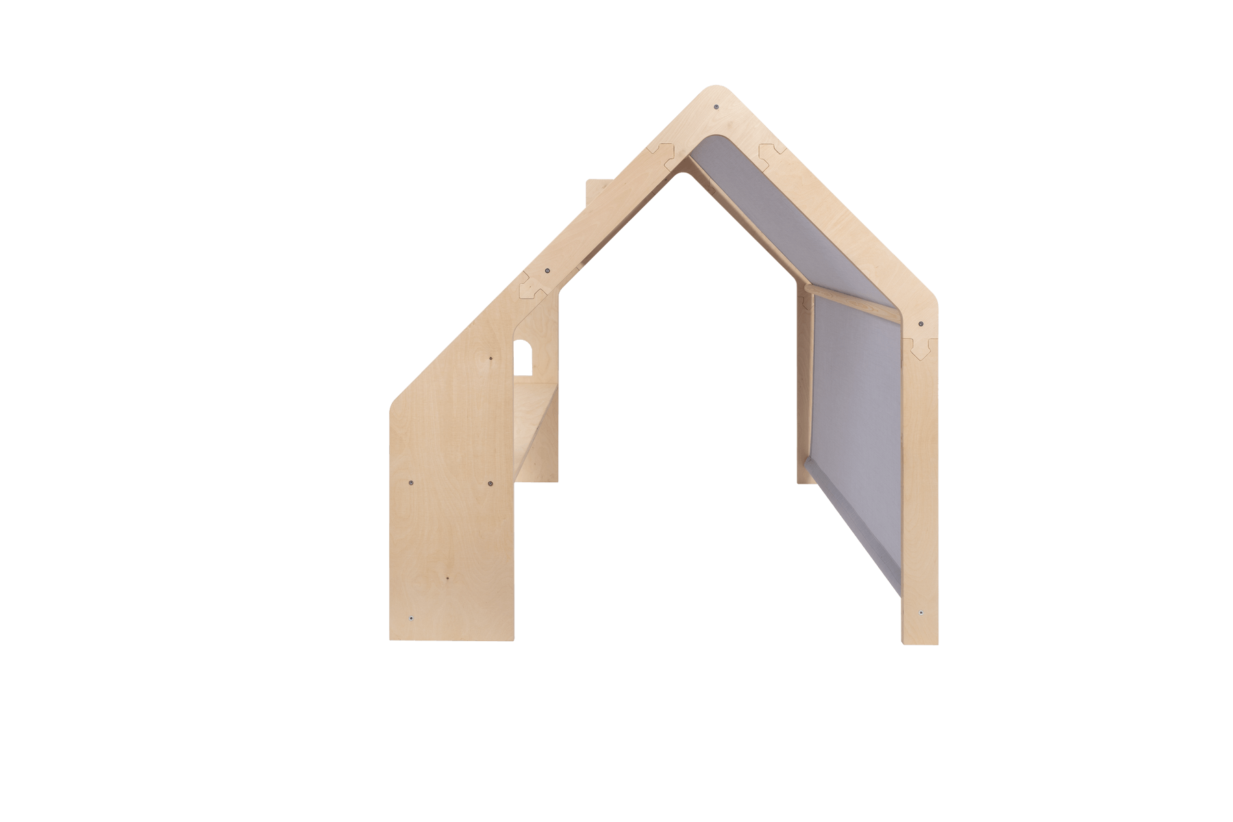 MeowBaby Natural Wooden House for Kids with Blue Roof, perfect as a stylish, unique gift from USMIH, available online.