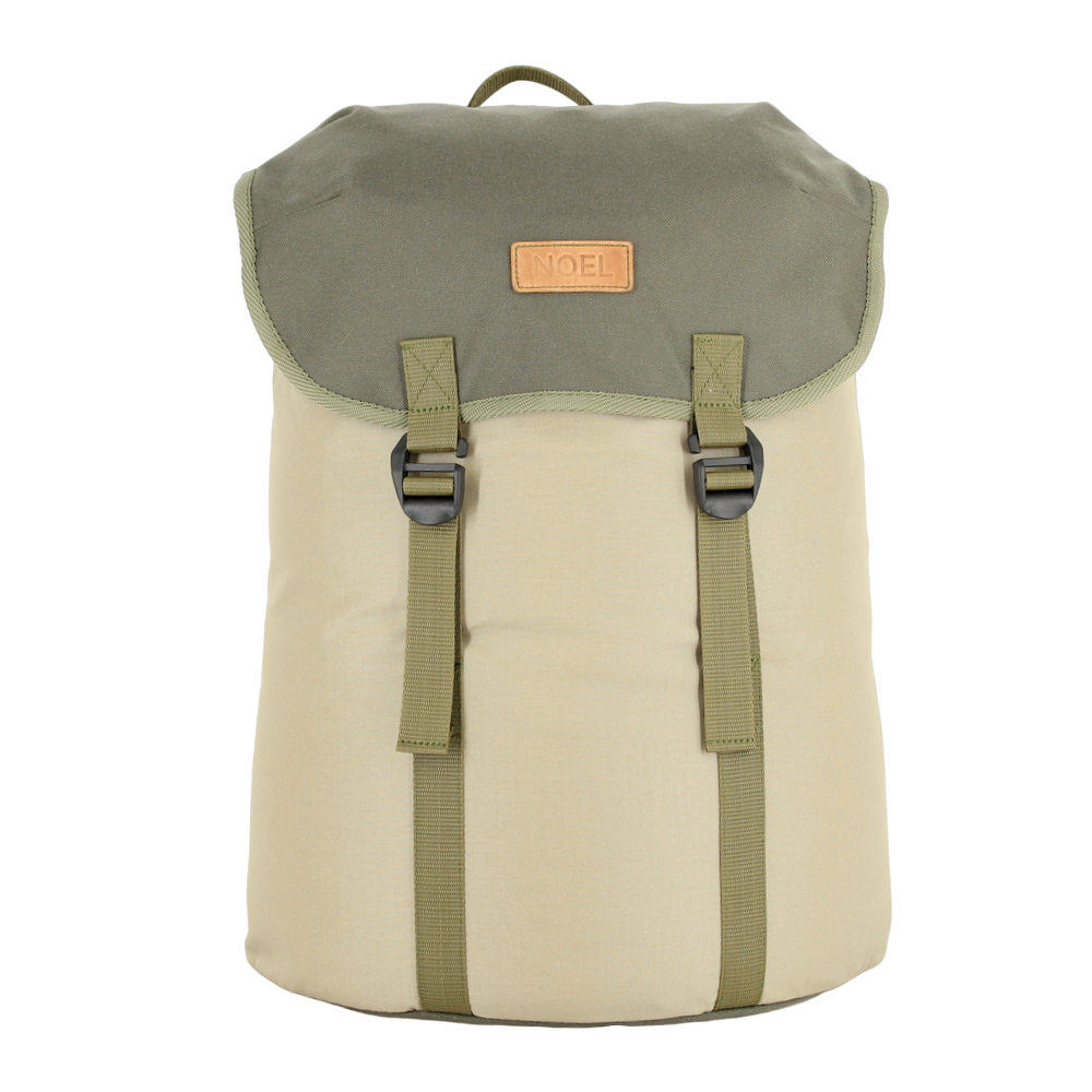 Beige Cafe backpack with G-Hook by Matrix Pro, durable Cordura, waterproof, 18L capacity, USMIH Grid, and laptop pocket.