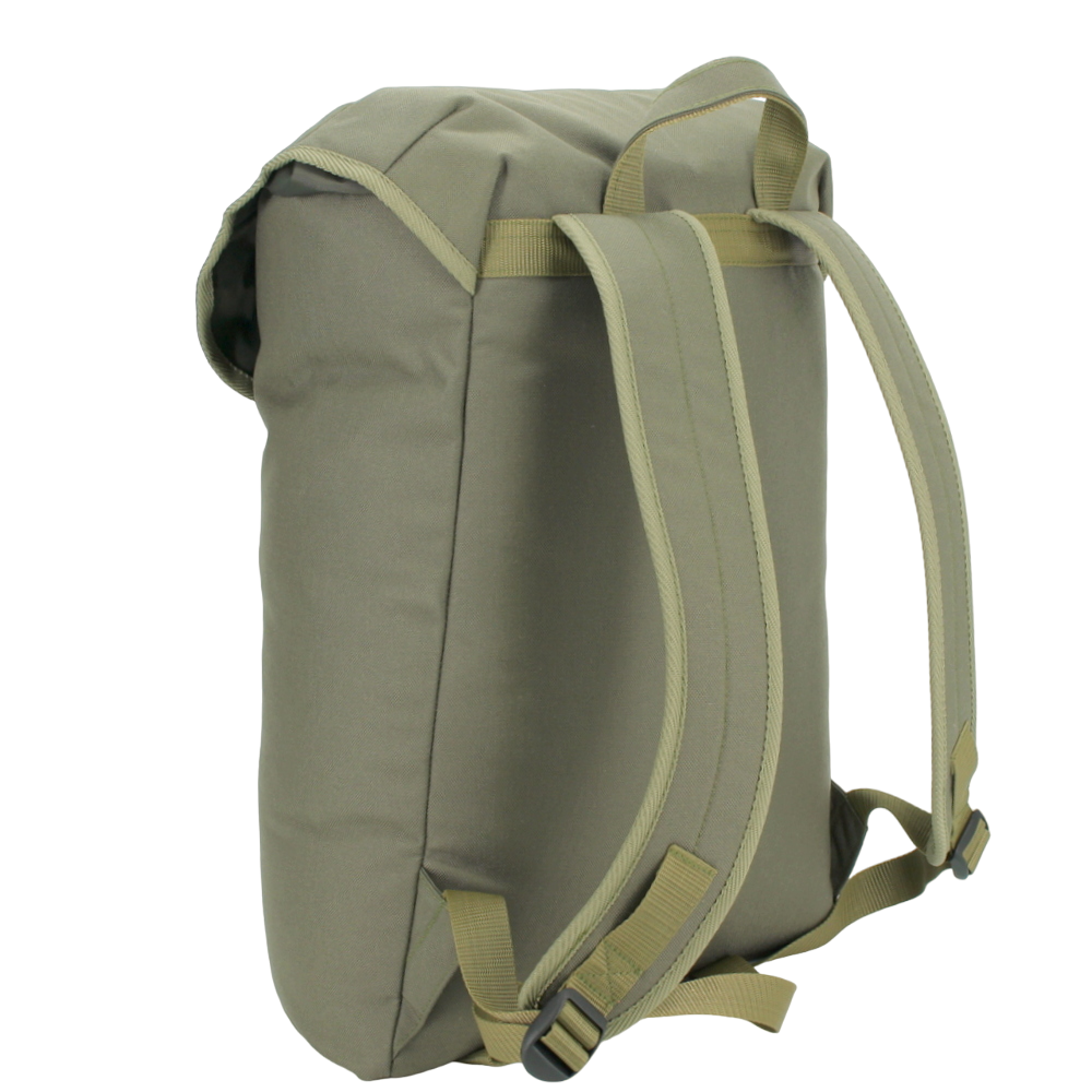 Khaki Cafe Backpack with adjustable straps, durable Cordura material, 18L capacity, available on USMIH Grid, supports Bitcoin payments.