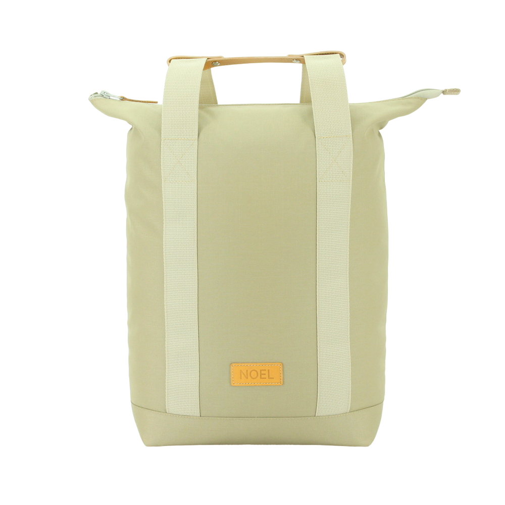 Beige multifunctional 3in1 bag by NOEL, convertible as backpack, shoulder bag, or handbag, available on USMIH Grid for card and crypto payments.