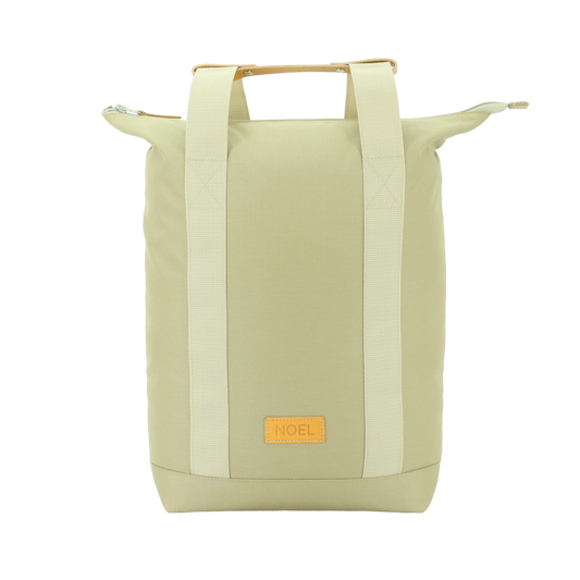 Beige multifunctional 3in1 bag by NOEL, convertible as backpack, shoulder bag, or handbag, available on USMIH Grid for card and crypto payments.