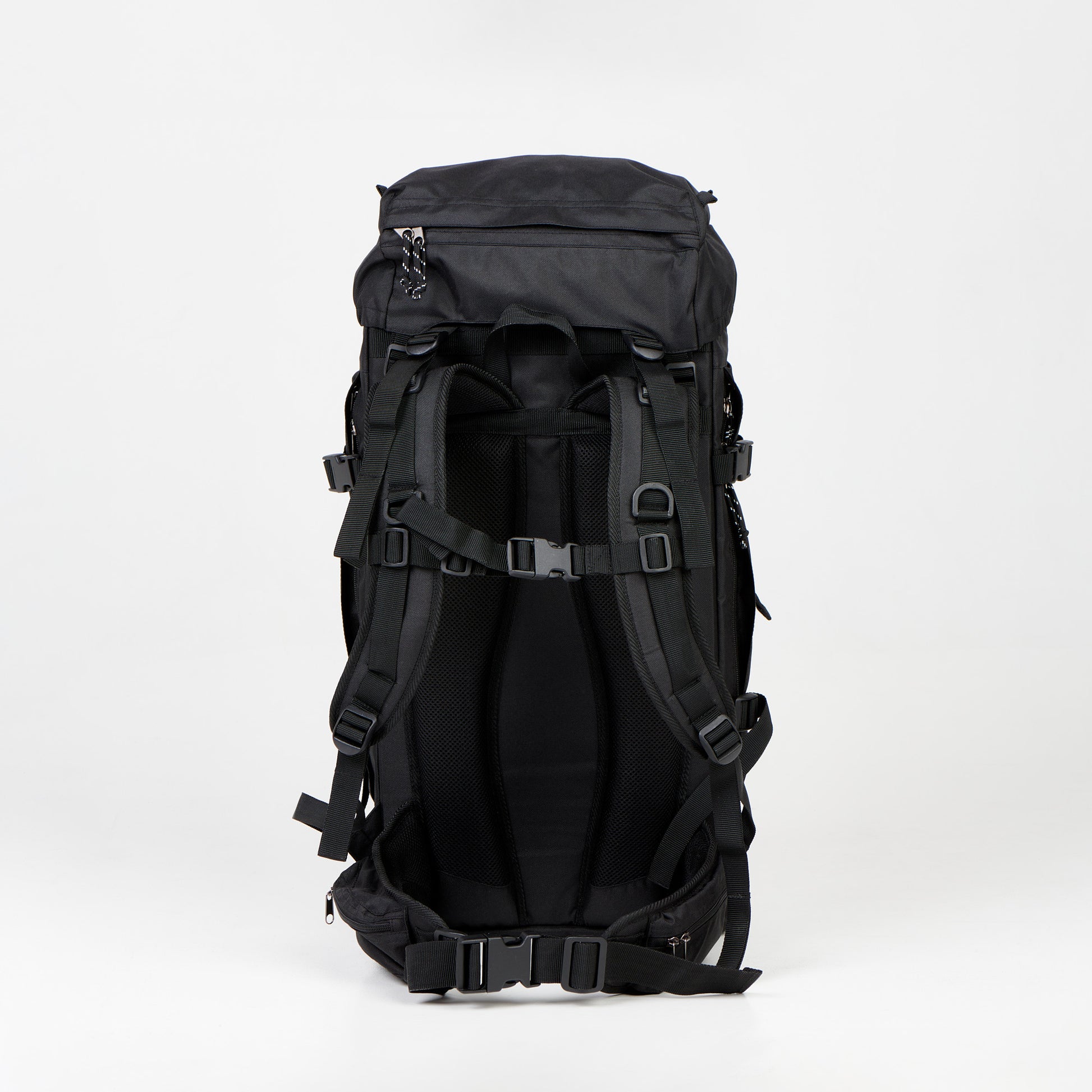 Black Alfa 30 Hiking Backpack by Matrix Pro with sturdy straps featuring USMIH Grid, suitable for travel and everyday use.